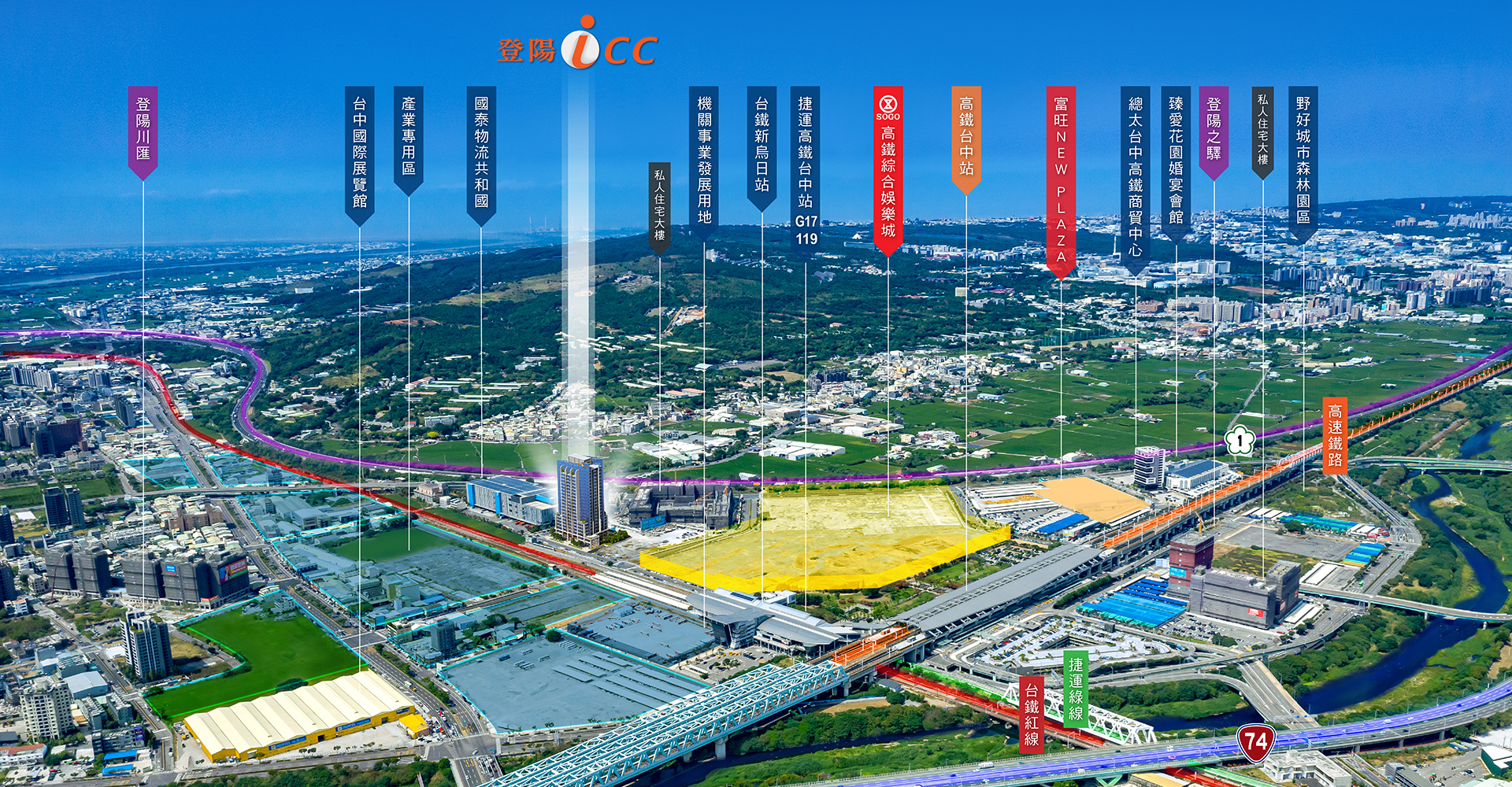 空拍合成示意圖